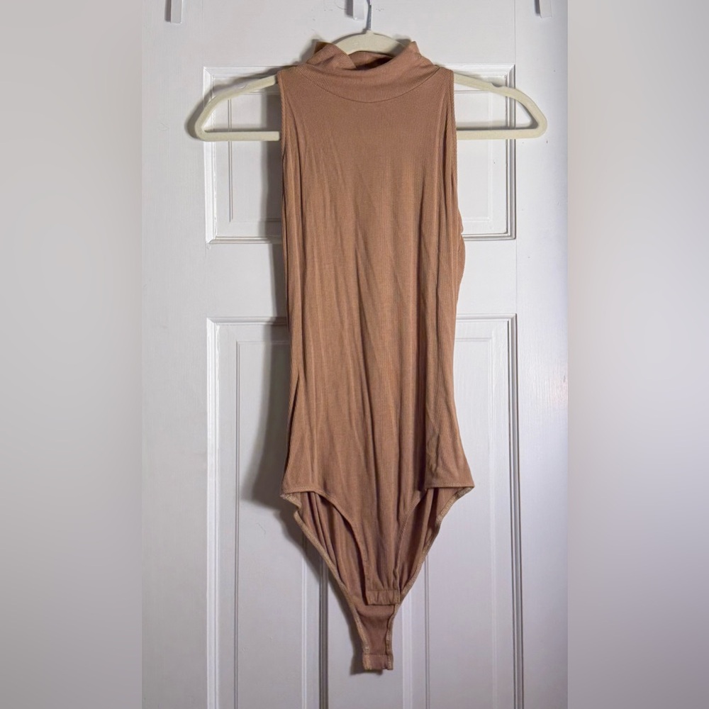 Aqua Tan Sleeveless Bodysuit